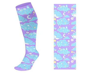 Knee High Socks design designer dtg socks design graphic design illustration knee high knee high socks knitting socks printing socks professional socks designer socks