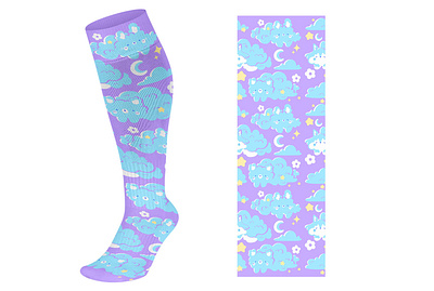 Knee High Socks design designer dtg socks design graphic design illustration knee high knee high socks knitting socks printing socks professional socks designer socks