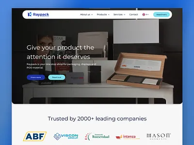 Packaging Website design figma manufacturing website packaging design raypack ui uiux design ux web design
