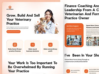 Joy Fuhrman Landing Page branding figma landing page ui ui ux design veterinary web design