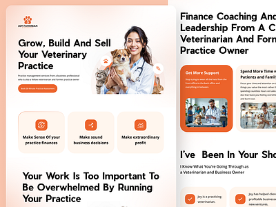 Joy Fuhrman Landing Page branding figma landing page ui ui ux design veterinary web design