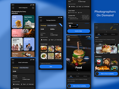 On-Demand Photographer App Design app design app development artist artist app booking app food food photography graphic design illustration media app ondemand app photographer app photographers photography photography service ui ux