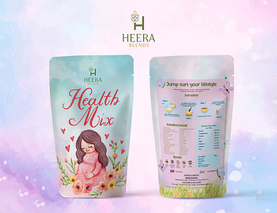 Heera Blends | Health Mix branding graphic design logo product design