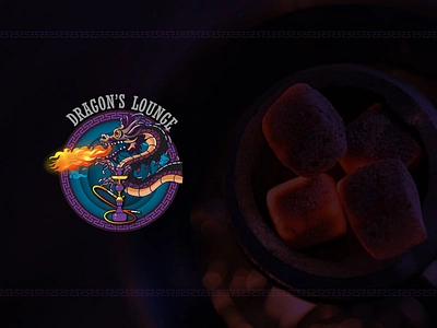 DRAGON'S LOUNGE branding graphic design logo