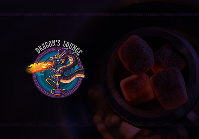 DRAGON'S LOUNGE branding graphic design logo