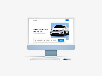 Rental Go - Car Rental Website Design 3d animation branding car rental graphic design logo motion graphics ui