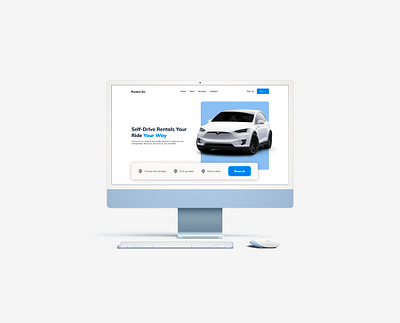 Rental Go - Car Rental Website Design 3d animation branding car rental graphic design logo motion graphics ui