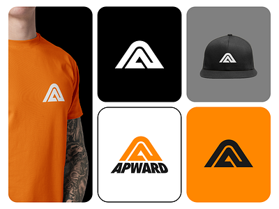 Apward Logo Design arrow brand identity branding cap graphic design letter a logo mihai dolganiuc design progress success tshirt type typography text custom up