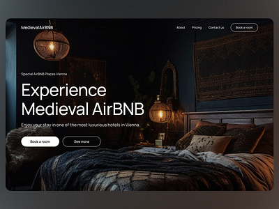 MedievalAirBND - Hotel Landing Page brand branding design elegant fintech graphic design hotel hotel web logo luxury luxury vibe modern platform service ui ux web web design website website design