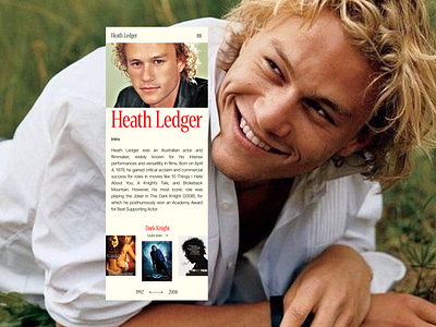 Website design for Heath Ledger saas