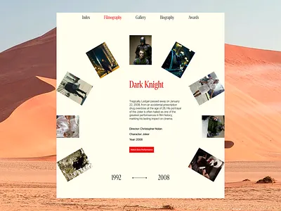 Website design for Heath Ledger saas