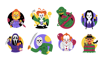 Halloween movies halloween icons illustration movie