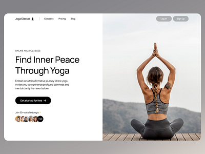 Joga Classes - Online Yoga Platform brandidentity branding design graphic design inner peace logo online online classes peace platform platform design ui ui design ux ux design uxui web web design website yoga