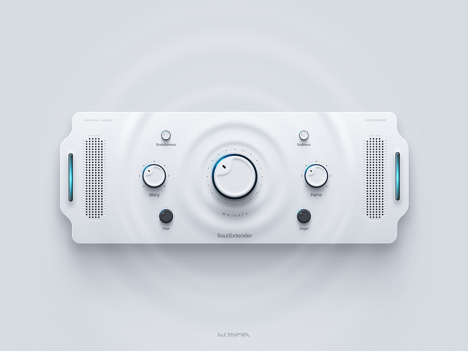 SoulExtender Synth 3d audio audio plugin figma graphic design music plugin skeuomorphism synth ui ux visual design vst vst plugin