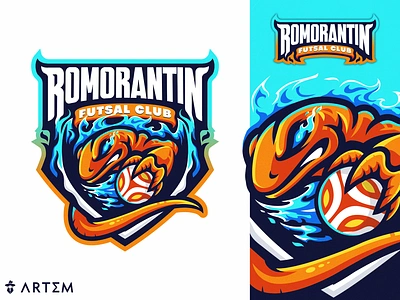 RFC Salamander sport team mascot logo design art3m branding esport esports logo football futsal gaming gecko illustration lizard logo logo design lézard reptile salamander salamandre soccer sport mascot logo sport team logo toad