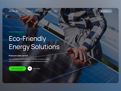 Solarlume - Landing Page activity branding company design energe service energy logo logomark platform service solar energy solar energy company solar energy service ui ux uxui web web design website website design