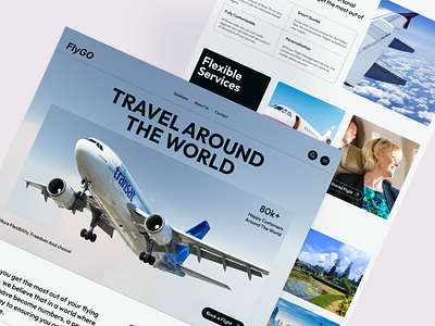 Flight Booking Agency Landing Page adventure booking clean design destination flight flight booking agency homepage landing page minimalist reservation tourism travel travel agency travel web travel website ui web web design website