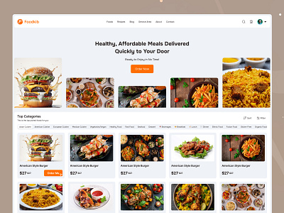 V3 Food Delivery Website UI SaaS Design | Wow Rakibul design ecommerce food delivery web food web ui food website food website ui saas uiux by wowrakibul web design website website ui design wow rakibul