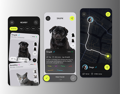 SNUPIK App - Find a Friend for Your Pet 2024 animal app branding cat design dog mobile pet shot ui uiux