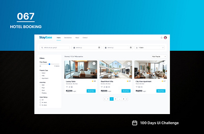 DAY-067 HOTEL BOOKING 100 days ui 100days 100daysofui booking hotel daily ui challenge design hotel book hotel booking landing page ui user interface web design website design