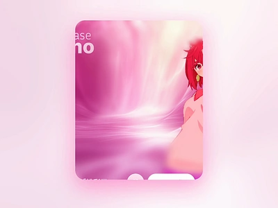 Dandadan Card Animation anime app blue card dandadan design japanese momo neon okarun pink product design ui ux web design