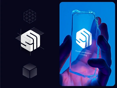 Logo for the international crypto team | Edusystems brand brand design brand identity branding clean crypto cube finance fintech identity logo logotype mark marketing design sign startup ui