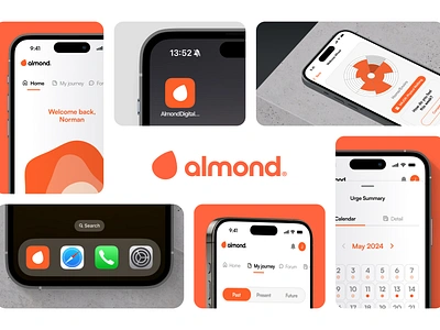 Almond Health | Mobile app branding product discovery uxui