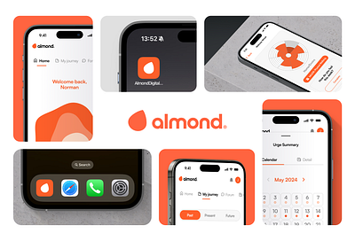 Almond Health | Mobile app branding product discovery uxui