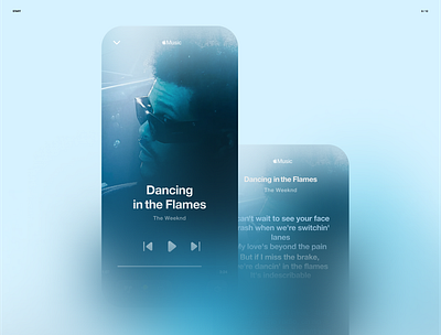 Iphone Apple Music - Music App 2025 badges blur button challange chip colour fade glassmorphism music new next play slider style tag trend ui uichallange