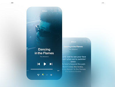 Iphone Apple Music - Music App 2025 badges blur button challange chip colour fade glassmorphism music new next play slider style tag trend ui uichallange