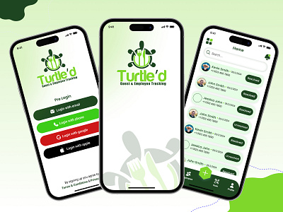Turtled - Customer Relationship Management App UI Design app concept app design app development app screen app ui mobile app