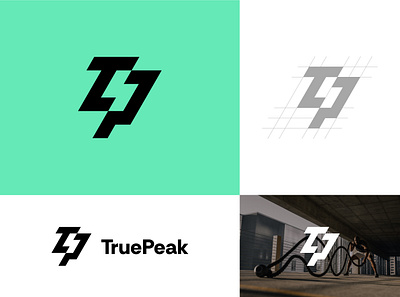 TP Logo bolt branding fitness logo monogram