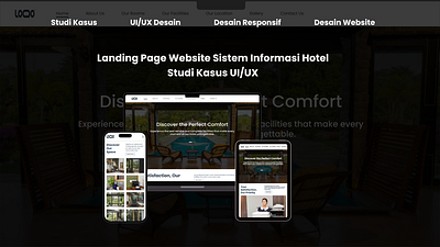 Case Study : Website Sistem Informasi Hotel booking system clean layout hero section hospitality design hotel website interactive design landing page luxury design minimalist design mobile friendly modern ui navigation menu responsive design room showcase travel and tourism uiux design user centric design web development website design