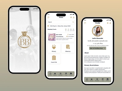 Bash Boutique - Event Planning & Management App UI Design app concept app design app development app screen app ui mobile app uiux