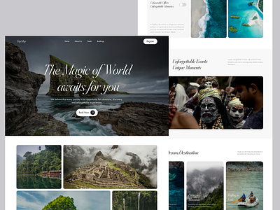 Travel Booking Landing Page adventure booking clean hotel landing page lifestyle minimal popular saas ticket tour transportation travel ui ui design uiux user experience vacation web design website