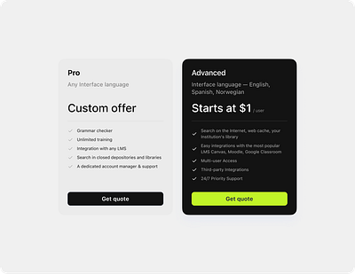 Pricing & Plans clean daily dark theme design inter plan pricing pricing card pricing plan pricing plans pricing sections responsive design ui ux website