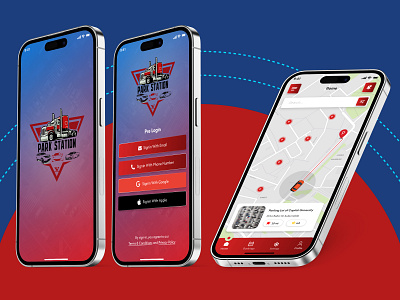 Park Station - Parking Management App UI Design app concept app development app screen app ui mobile app user interface