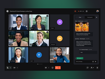 Video Conferencing Platform business tool chat dashboard interface meeting ai tool meeting dashboard meeting room meeting tool product ui ux video call video chat video conference