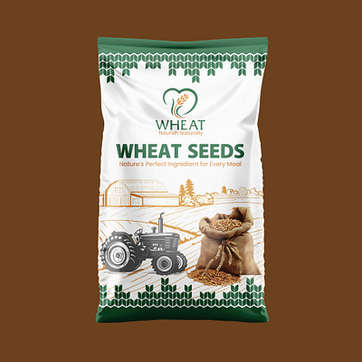 Wheat Seeds packaging design. pouch packaging design