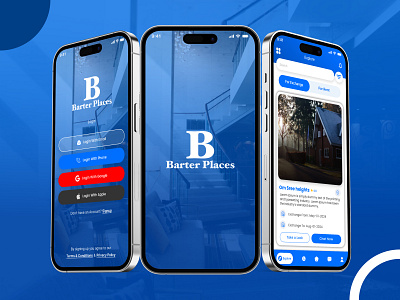 Barter Places - Real Estate App UI Design app concept app design app development app screen app ui mobile app mobile ui