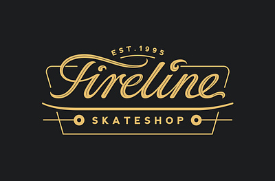 Fireline Skateshop calligraphy design hand lettering lettering logo logotype type typography