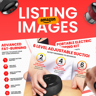 Amazon listing images A+ Content EBC | Cup Massage a content amazon amazon ebc amazon listing cupping infographic listing images massage product design product listing