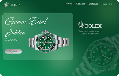 Rolex website home page ui