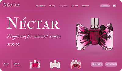 Perfume website home page ui