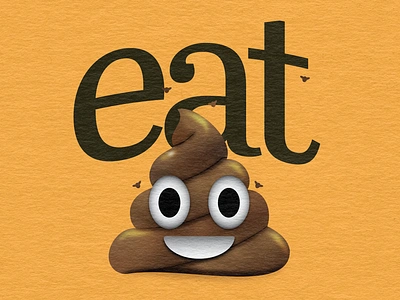 Eat 💩 adobe illustrator dark humor design emoji funny gradient illustration poop sarcasm vector 💩