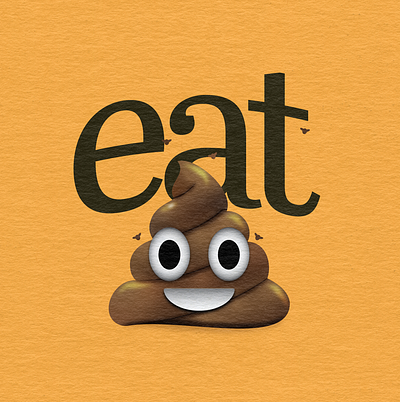 Eat 💩 adobe illustrator dark humor design emoji funny gradient illustration poop sarcasm vector 💩