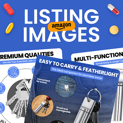 Amazon listing images A+ Content EBC | Pill Case a content amazon amazon ebc amazon listing infographic listing images organizer pill case product design product listing