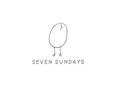 Seven Sundays Logo Design black and white branding design food graphic design icon logo