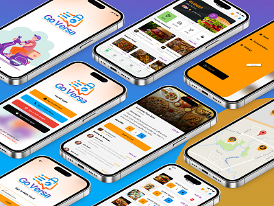 Go Versa - Restaurant App UI Design app concept app design app screen app ui mobile app uiux