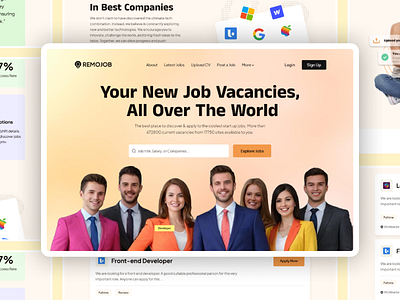 RemoteWork Connect – Revolutionizing Job Hunting Online branding creative design agency dribbble design showcase figma for uiux experts figma web design innovative web design minimalist ui concepts mobile app design modern web solutions modern website solutions online job portal design professional job boards remote hiring tools remote job website design tech inspired uiux techwitpro uiux design uiux design services web design website design